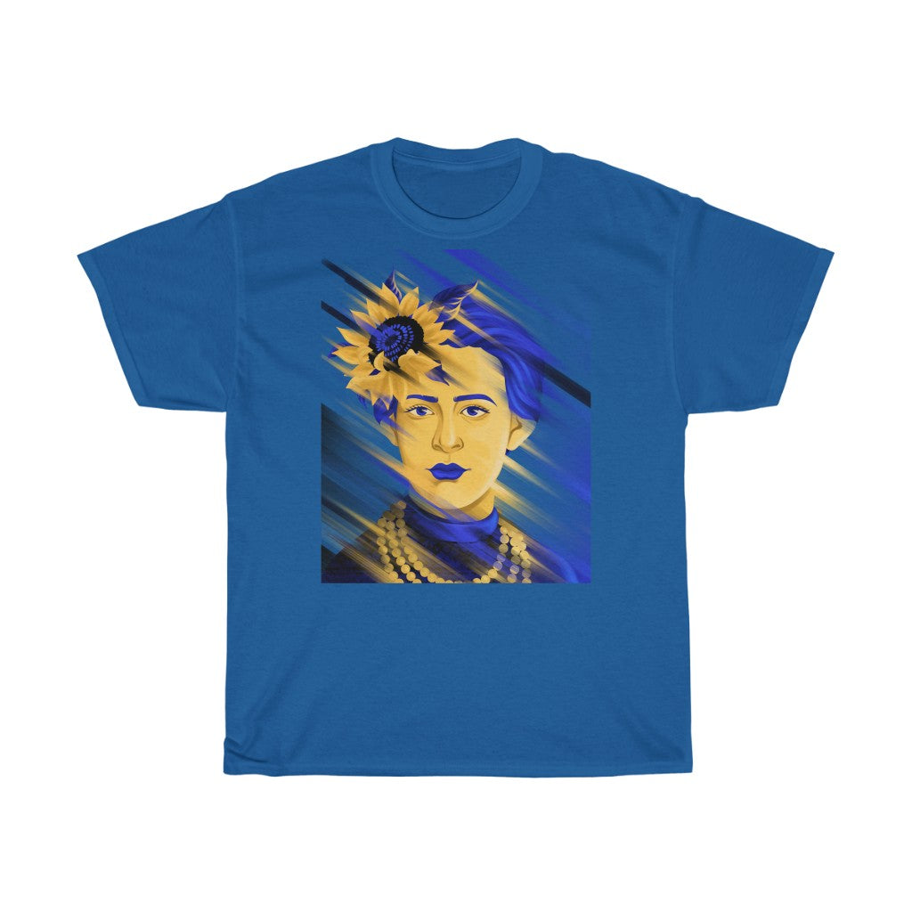 Lesya Ukrainka by Polina Skurykhina Unisex Cotton T-Shirt