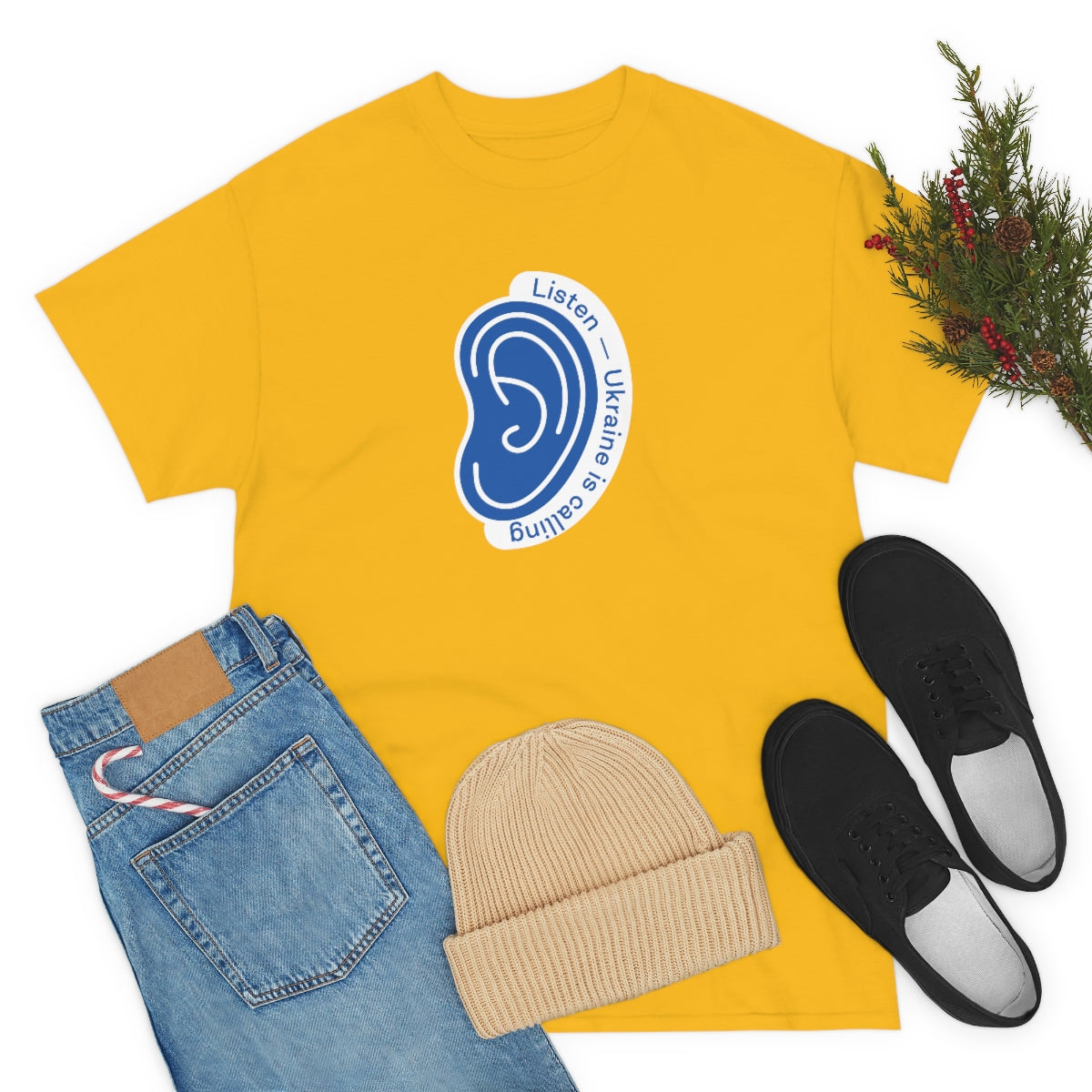 Hören Sie den Anruf der Ukraine - Unisex-T-Shirt