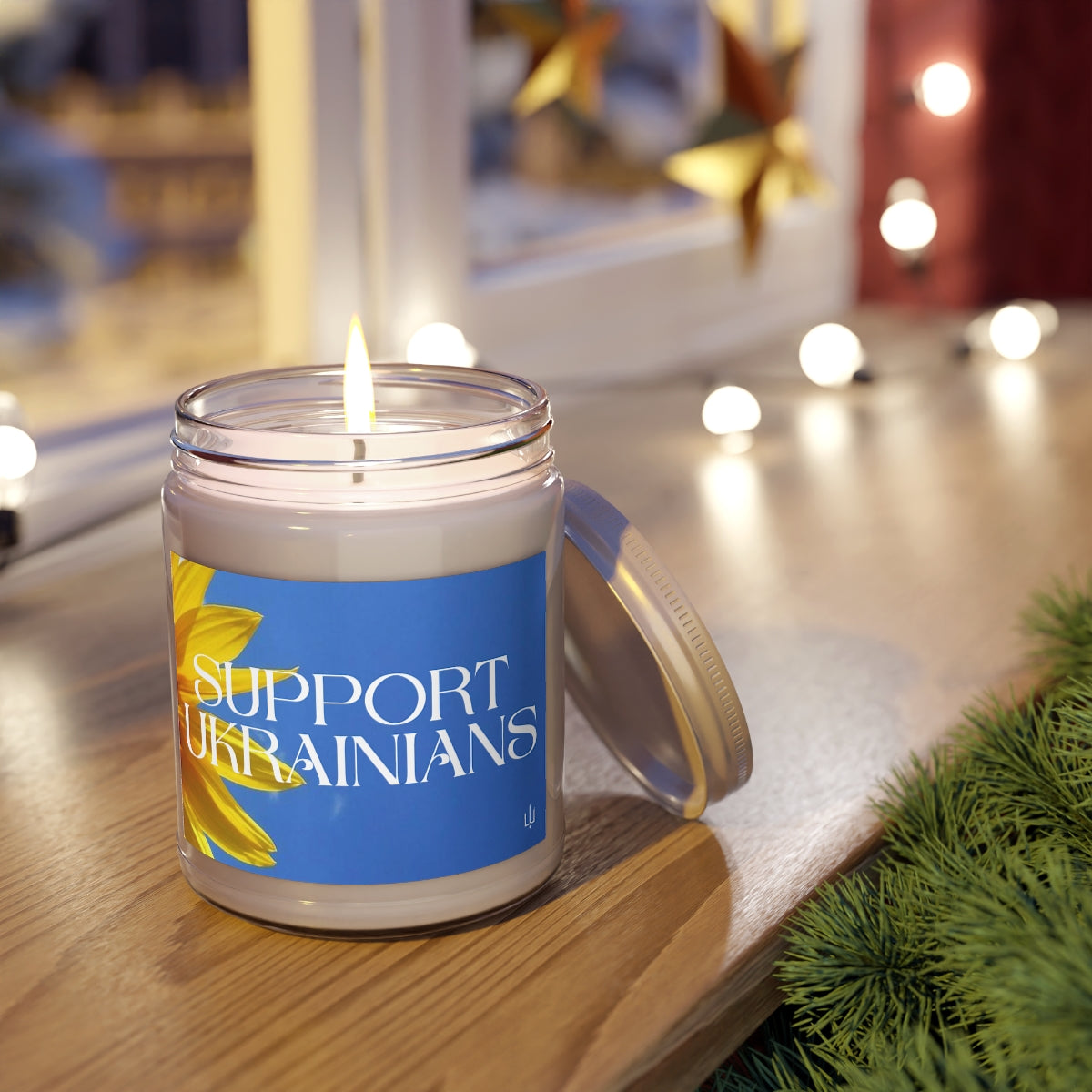 Support Ukrainians - 100% Soy Wax Scented Candle (lasts 50-60h)