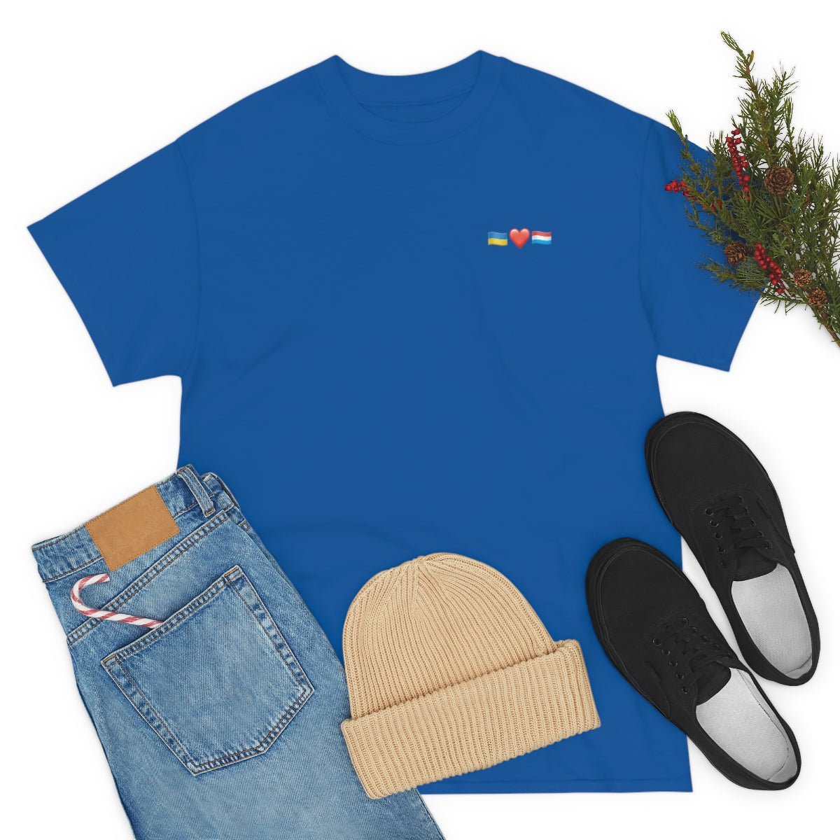 Luxemburgs Unterstützung - doppelseitiges Unisex-T-Shirt