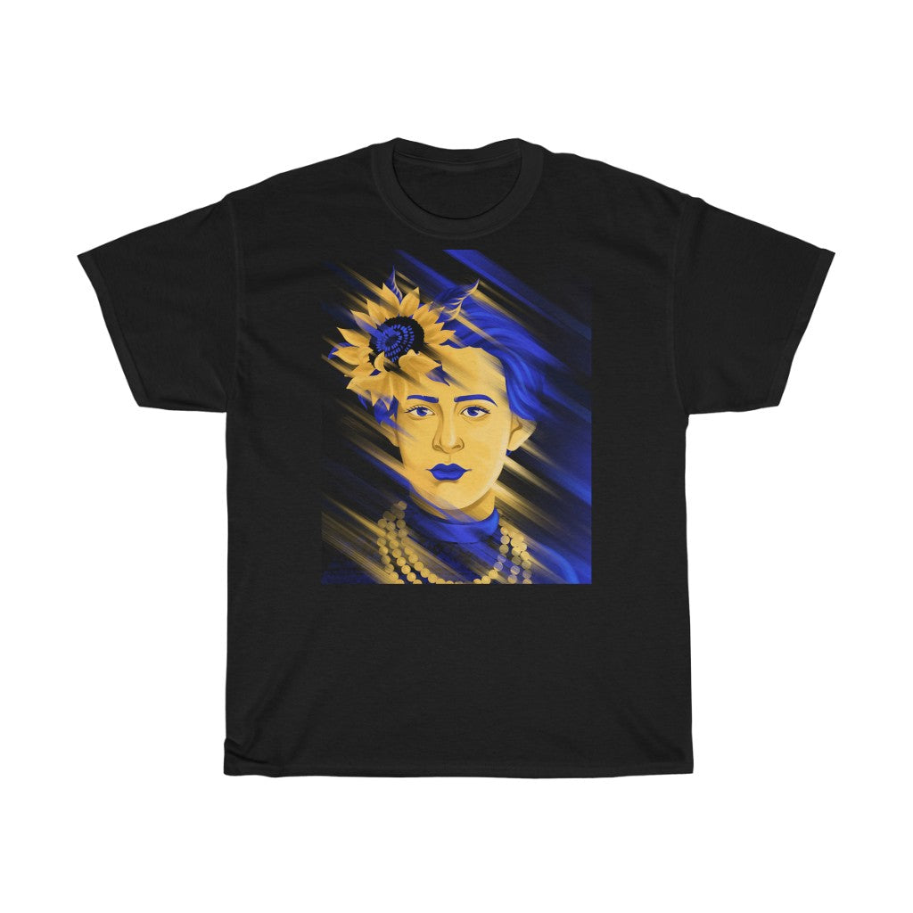 Lesya Ukrainka by Polina Skurykhina Unisex Cotton T-Shirt