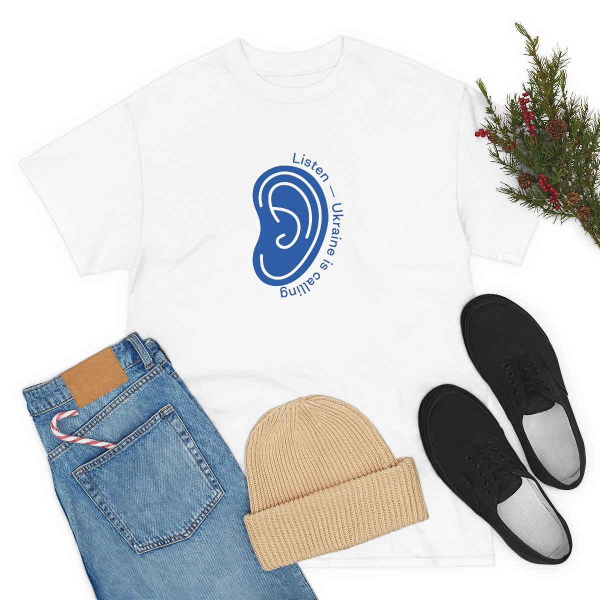 Hören Sie den Anruf der Ukraine - Unisex-T-Shirt