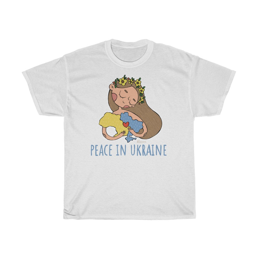 Peace In Ukraine by Svetlana Zarytskaja Unisex Cotton T-Shirt