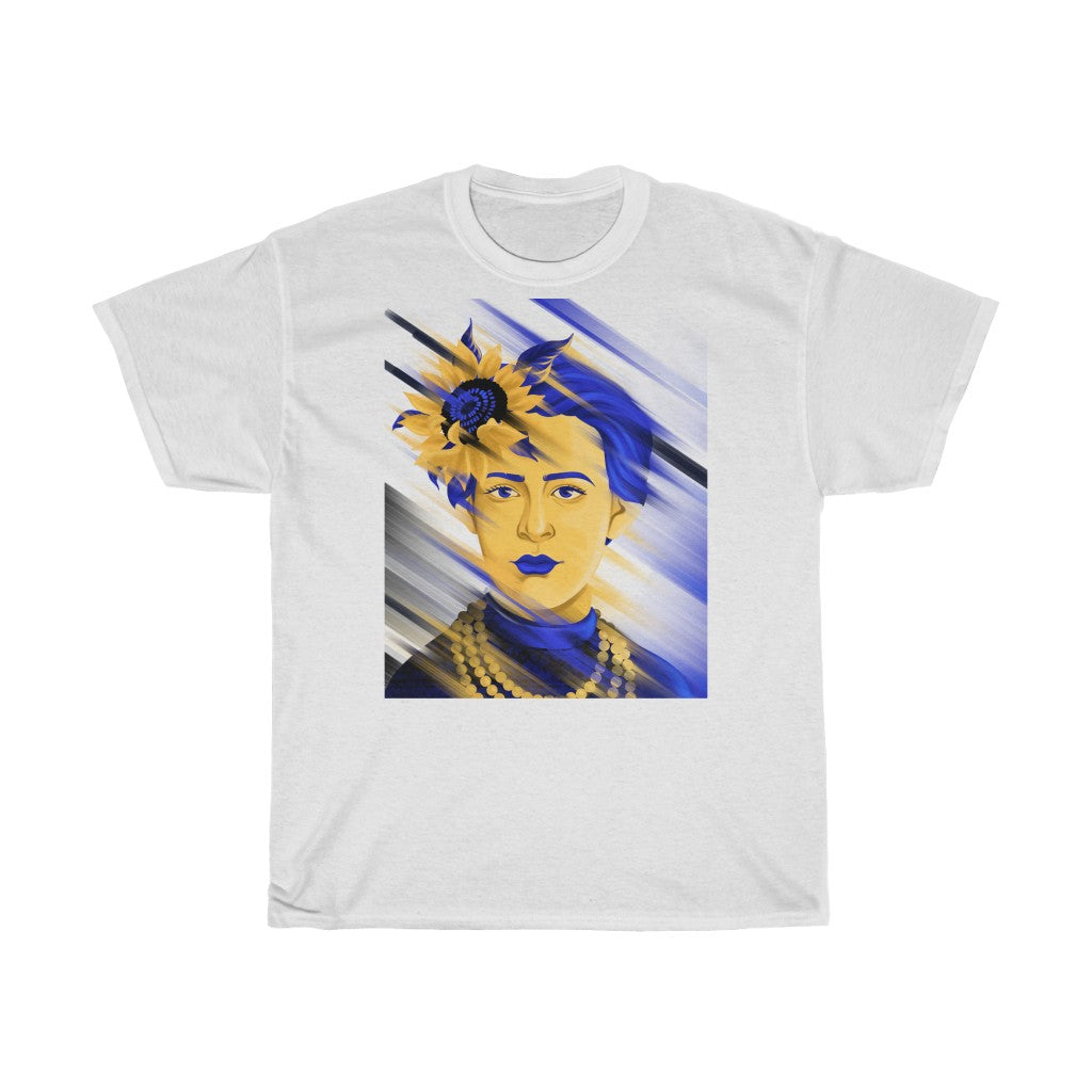Lesya Ukrainka by Polina Skurykhina Unisex Cotton T-Shirt