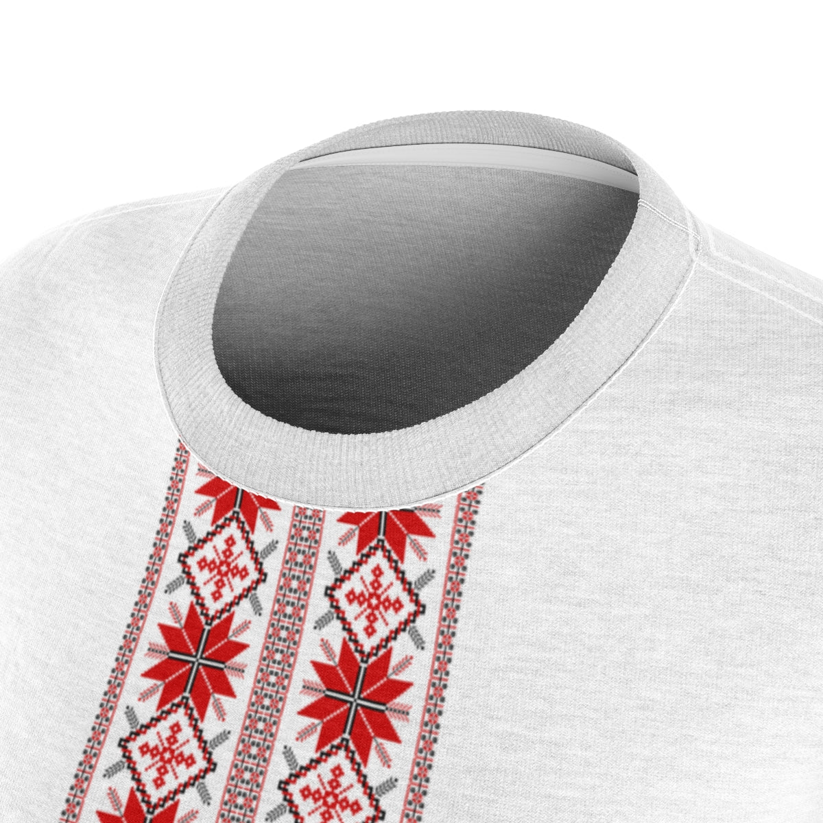Women's Traditional Embroidery Print Tshirt White