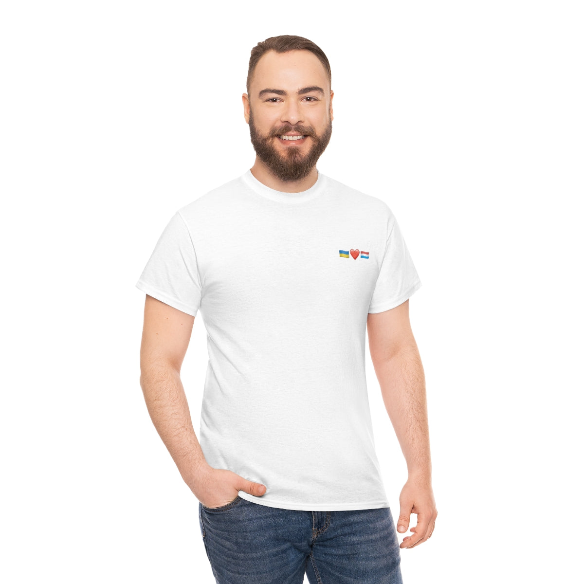 Luxemburgs Unterstützung - doppelseitiges Unisex-T-Shirt