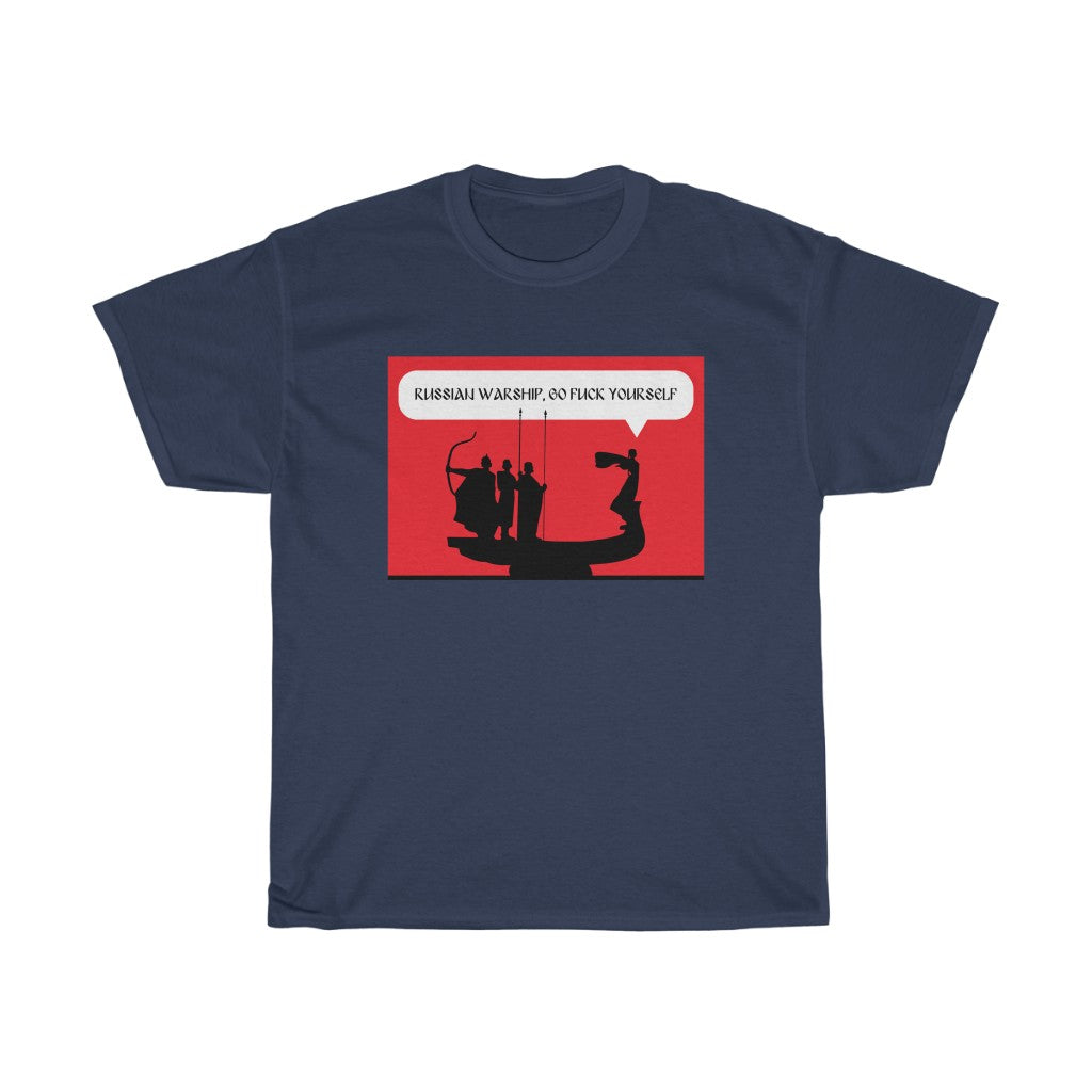 Kyi Shek Horiv eng by Oksana Fedko Unisex Cotton T-Shirt