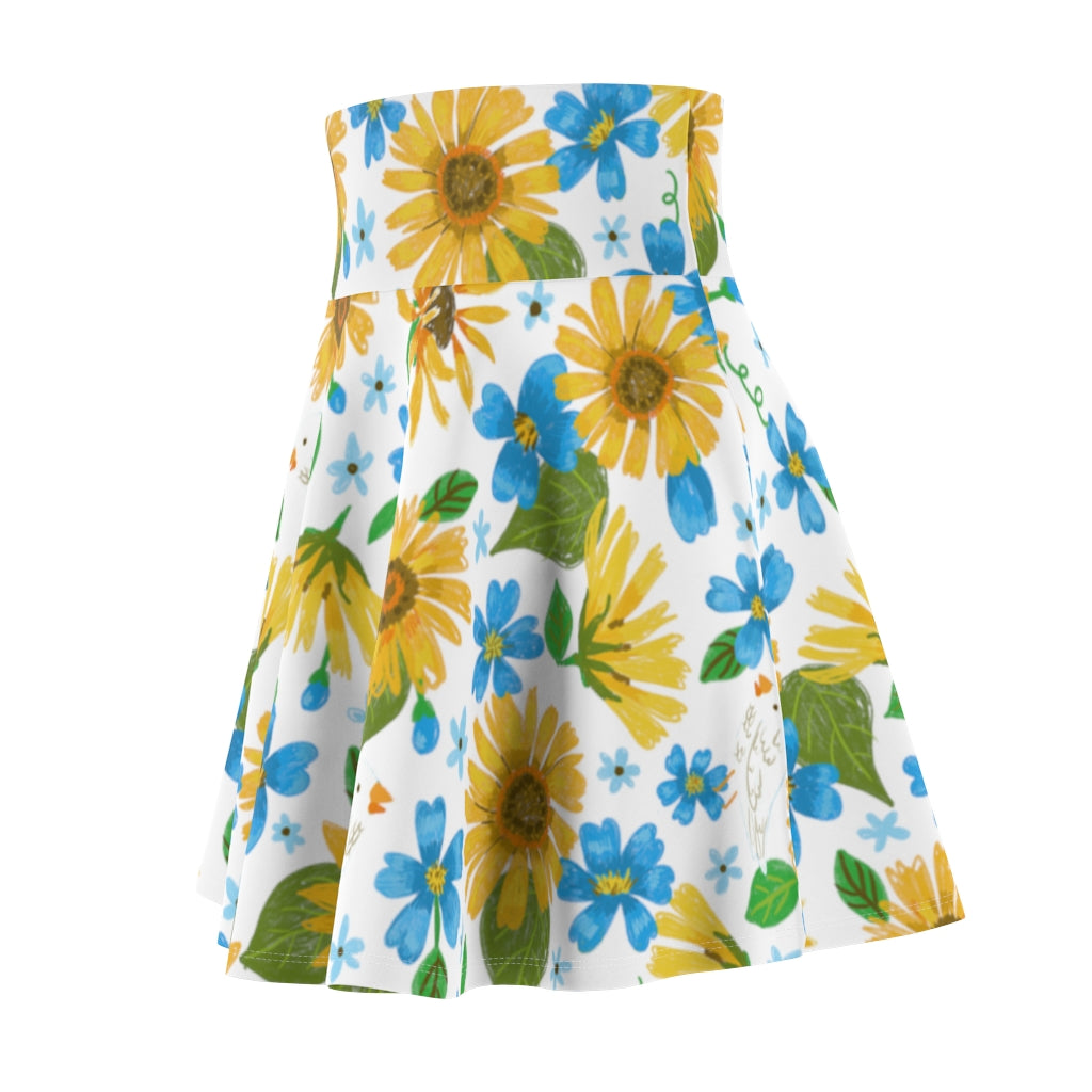 Peace For Ukraine Pattern by Jolly Dragons Women's Skater Skirt