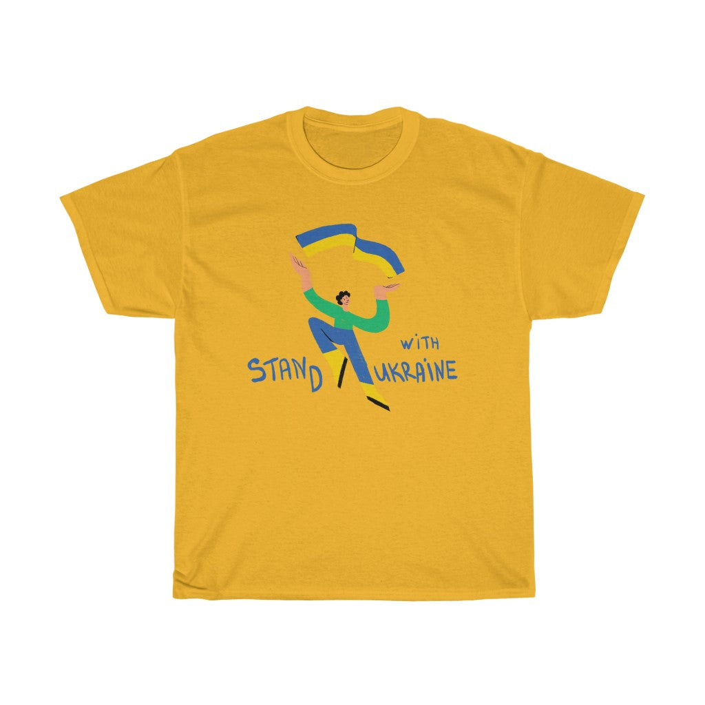 Stand With Ukraine by Kati Prusenko Unisex Heavy Cotton T-Shirt
