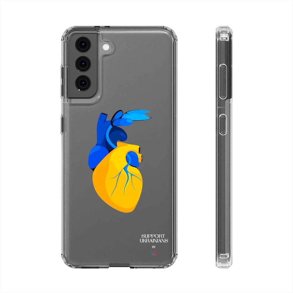 Ukraine Heart Clear Case