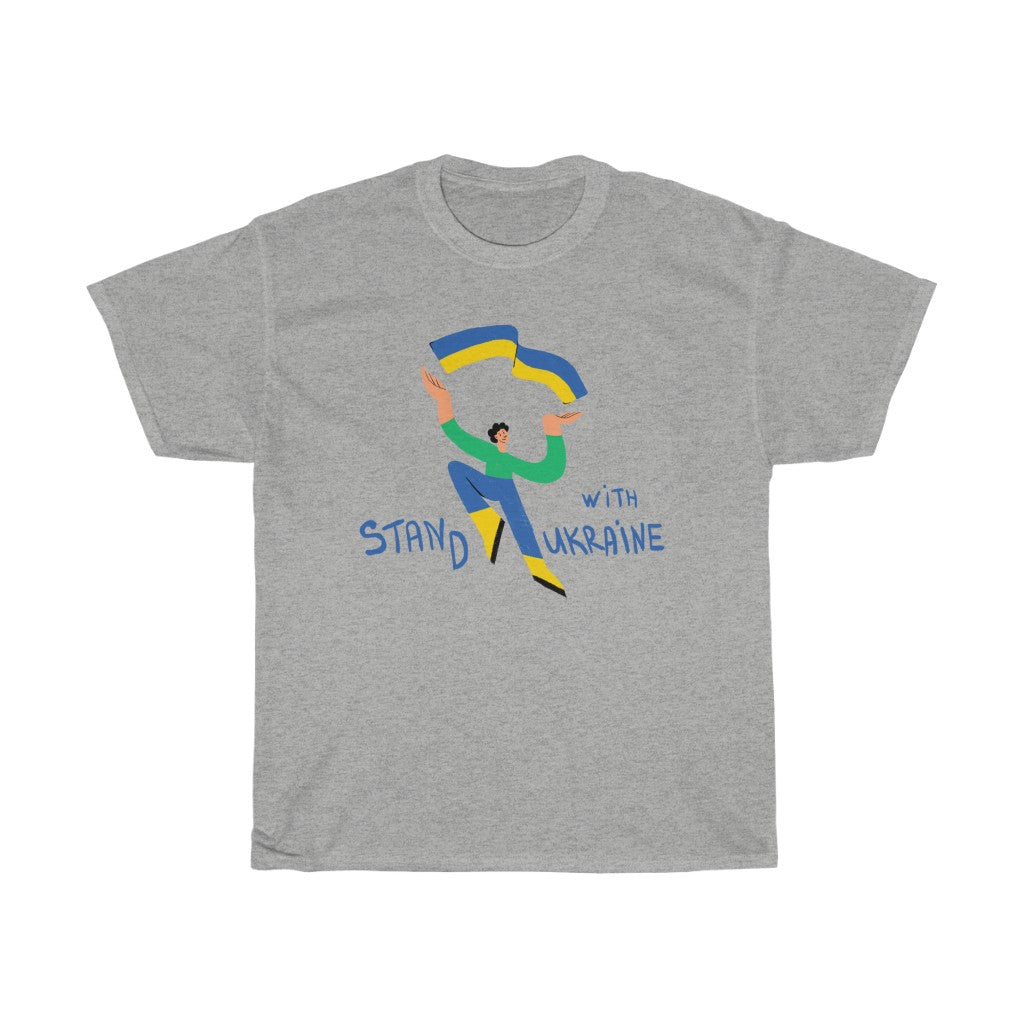 Stand With Ukraine by Kati Prusenko Unisex Heavy Cotton T-Shirt
