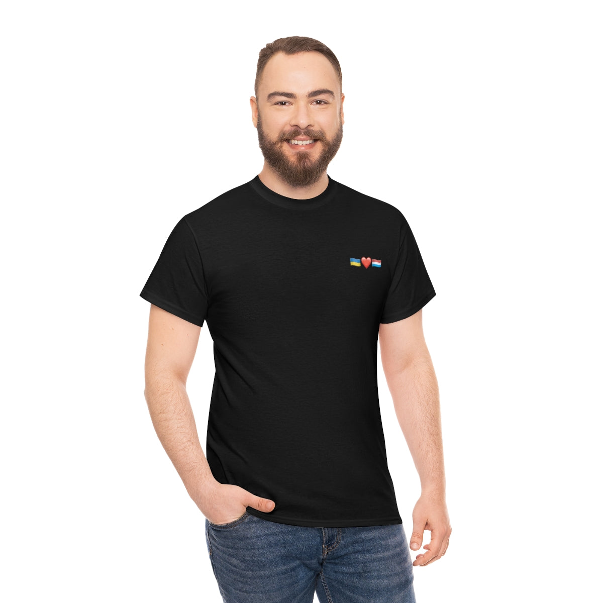 Luxemburgs Unterstützung - doppelseitiges Unisex-T-Shirt