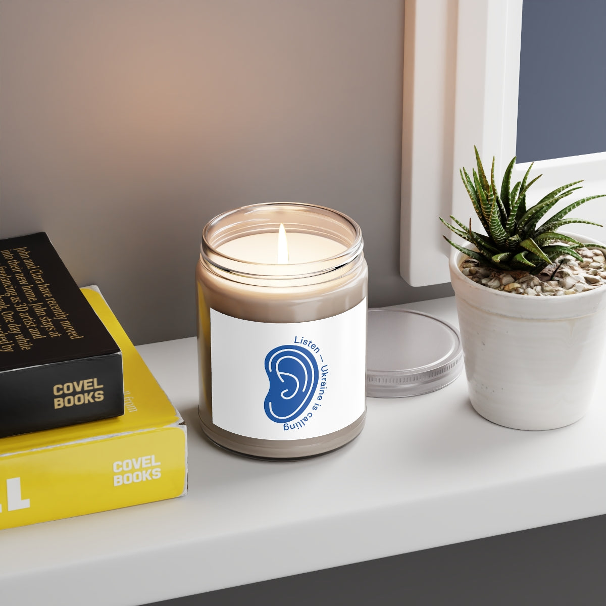 Listen To Ukraine's Call - 100% Ecological Soy Wax Scented Candle (lasts 50-60h)
