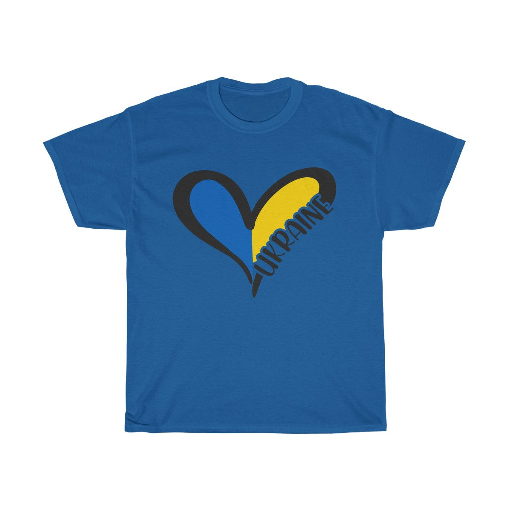 Save Ukraine Heart Unisex Cotton T-Shirt
