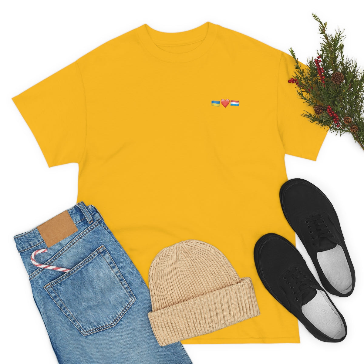 Luxemburgs Unterstützung - doppelseitiges Unisex-T-Shirt