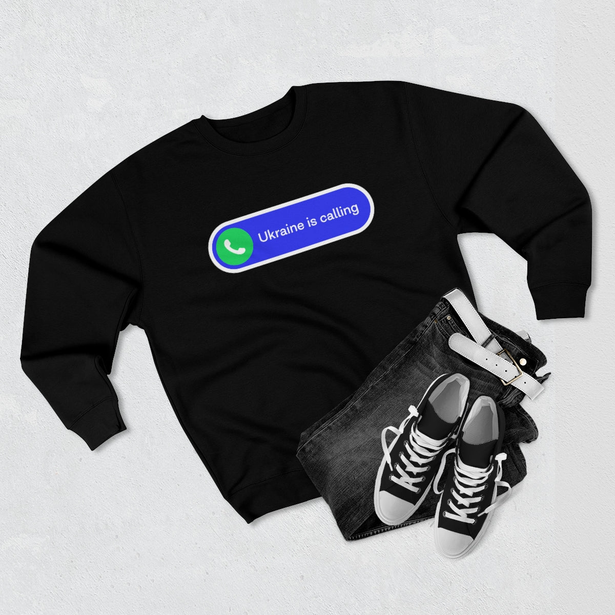 Ukraine Is Calling - Unisex Premium Crewneck Sweatshirt