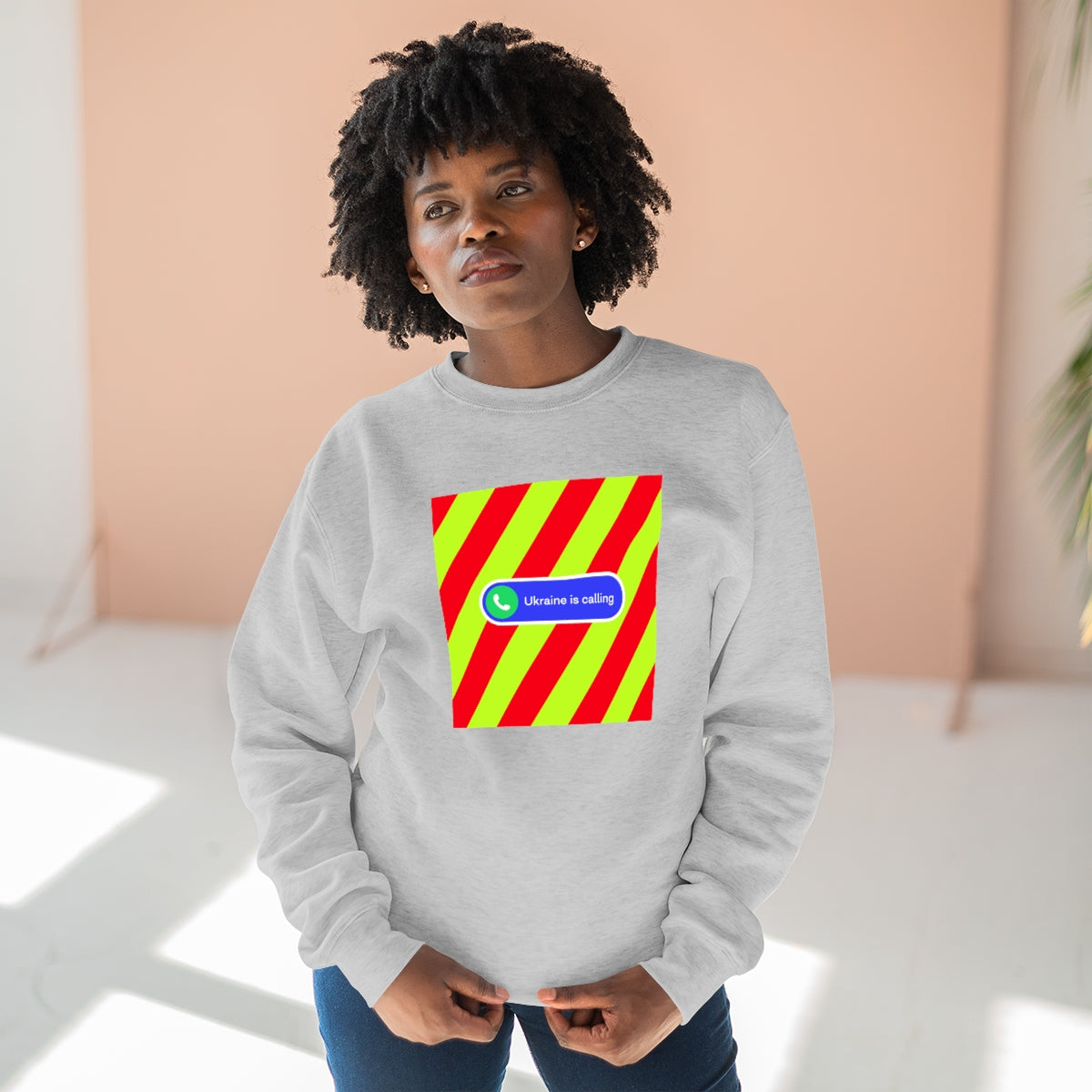 Donated To Ukraine - Unisex Premium Crewneck Sweatshirt