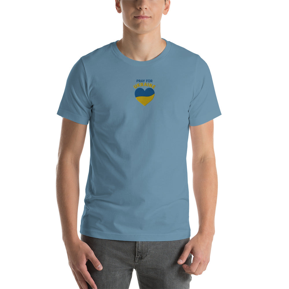 Pray For Ukraine Embroidery - Unisex t-shirt