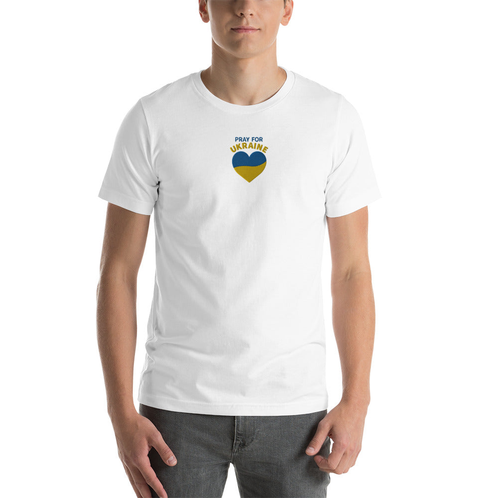 Pray For Ukraine Embroidery - Unisex t-shirt