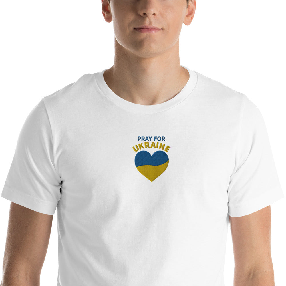 Pray For Ukraine Embroidery - Unisex t-shirt