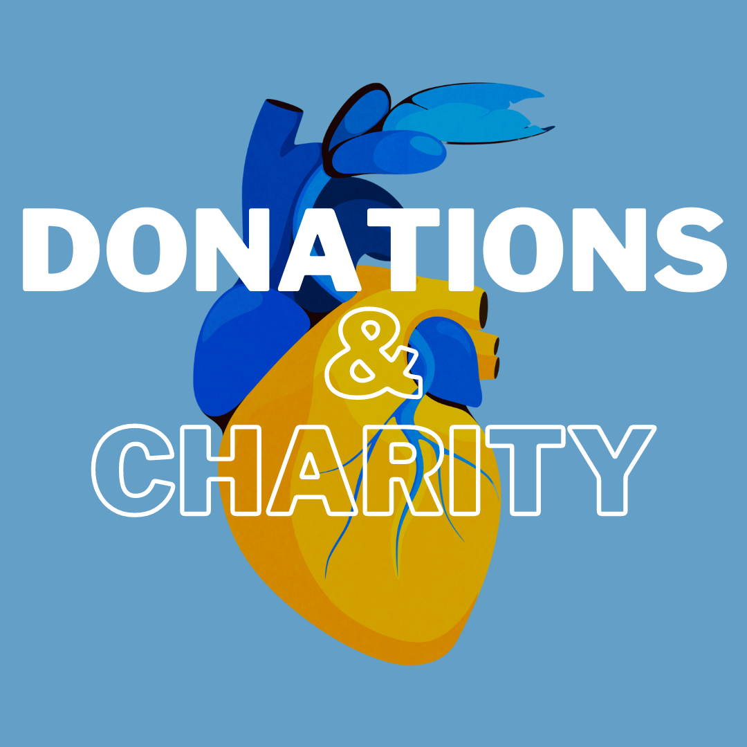 Donations & Charity. Ways for you to help