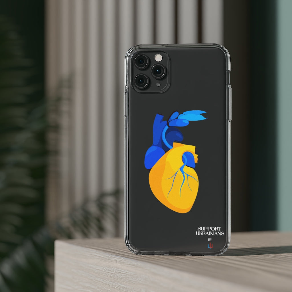 Coque transparente coeur Ukraine