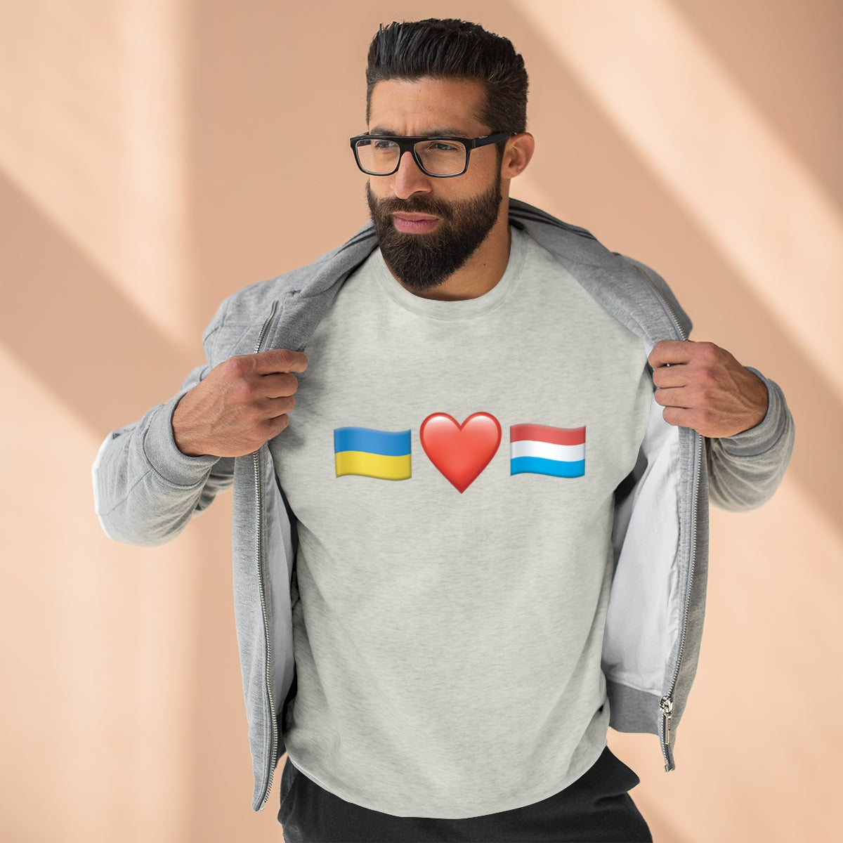 Luxembourg's Support - Unisex Premium Crewneck Sweatshirt