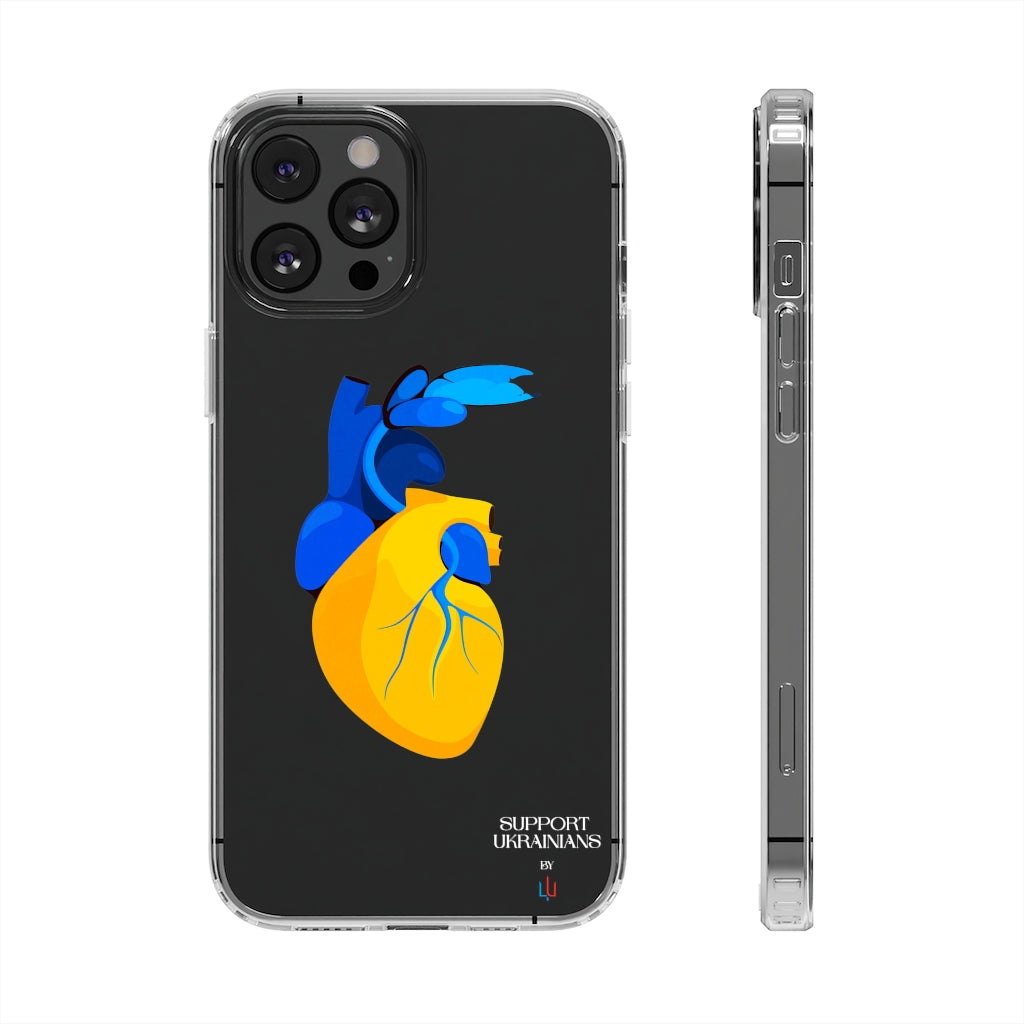 Coque transparente coeur Ukraine