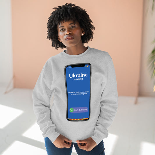 Ukraine Is Calling Screenshot - Unisex Premium 圆领运动衫