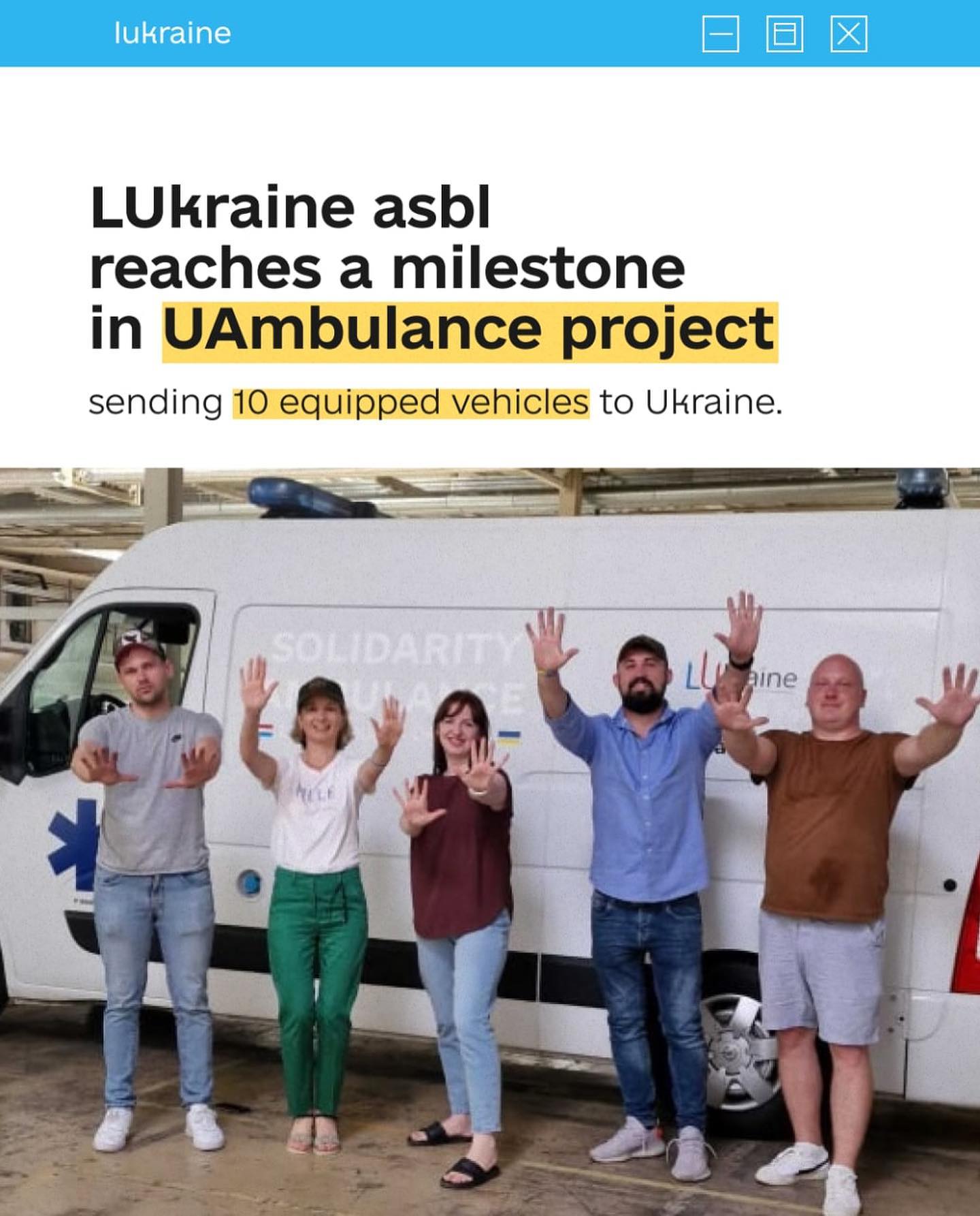 Your Donation for LUkraine asbl