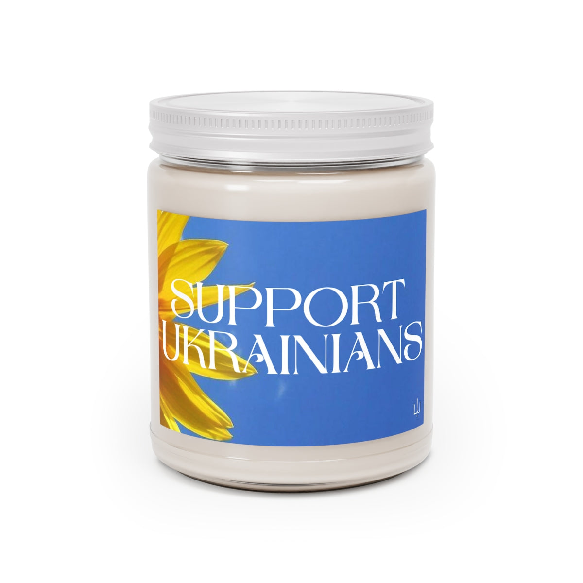 Ukrainer unterstützen – Duftkerze aus 100 % Sojawachs (hält 50–60 Stunden)