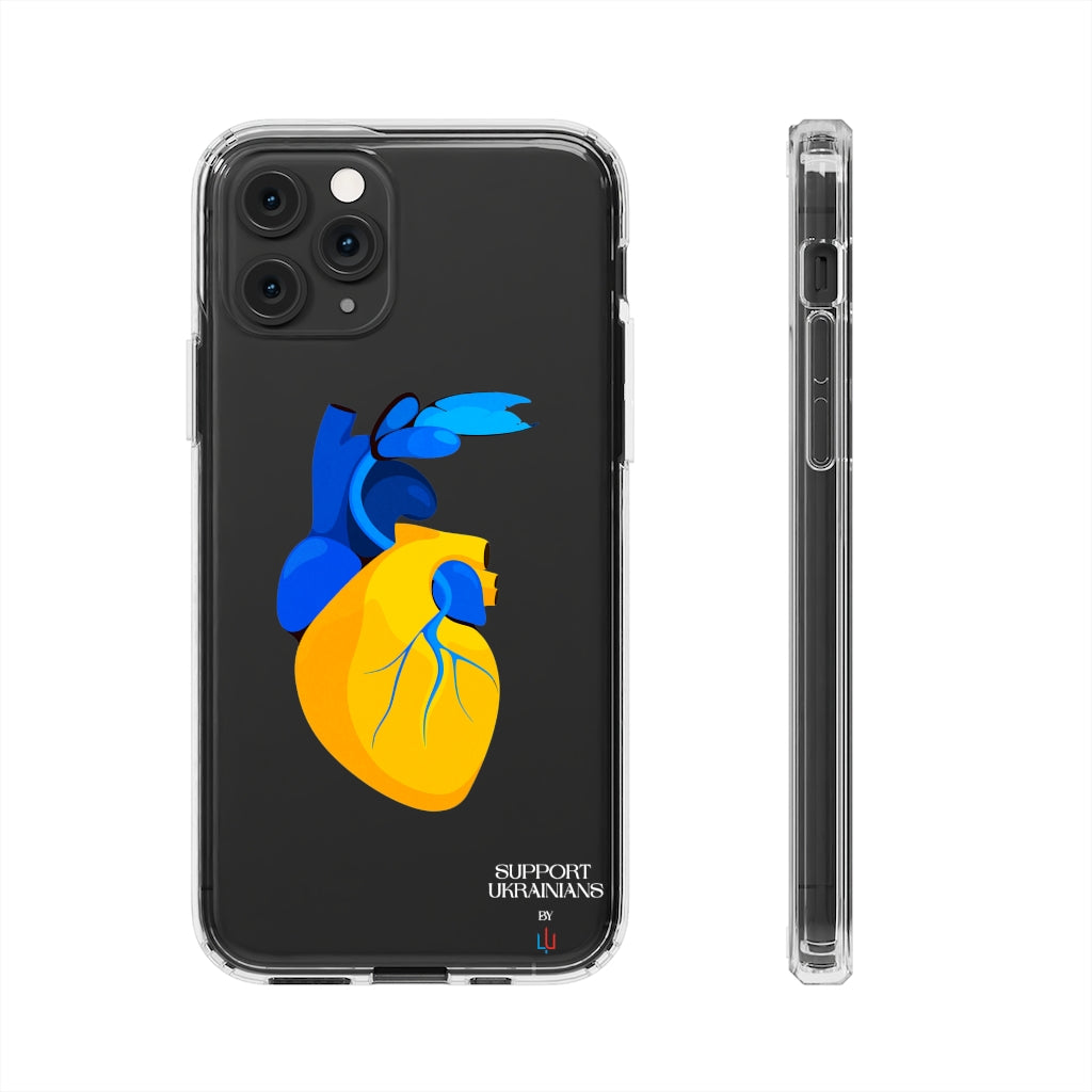 Coque transparente coeur Ukraine