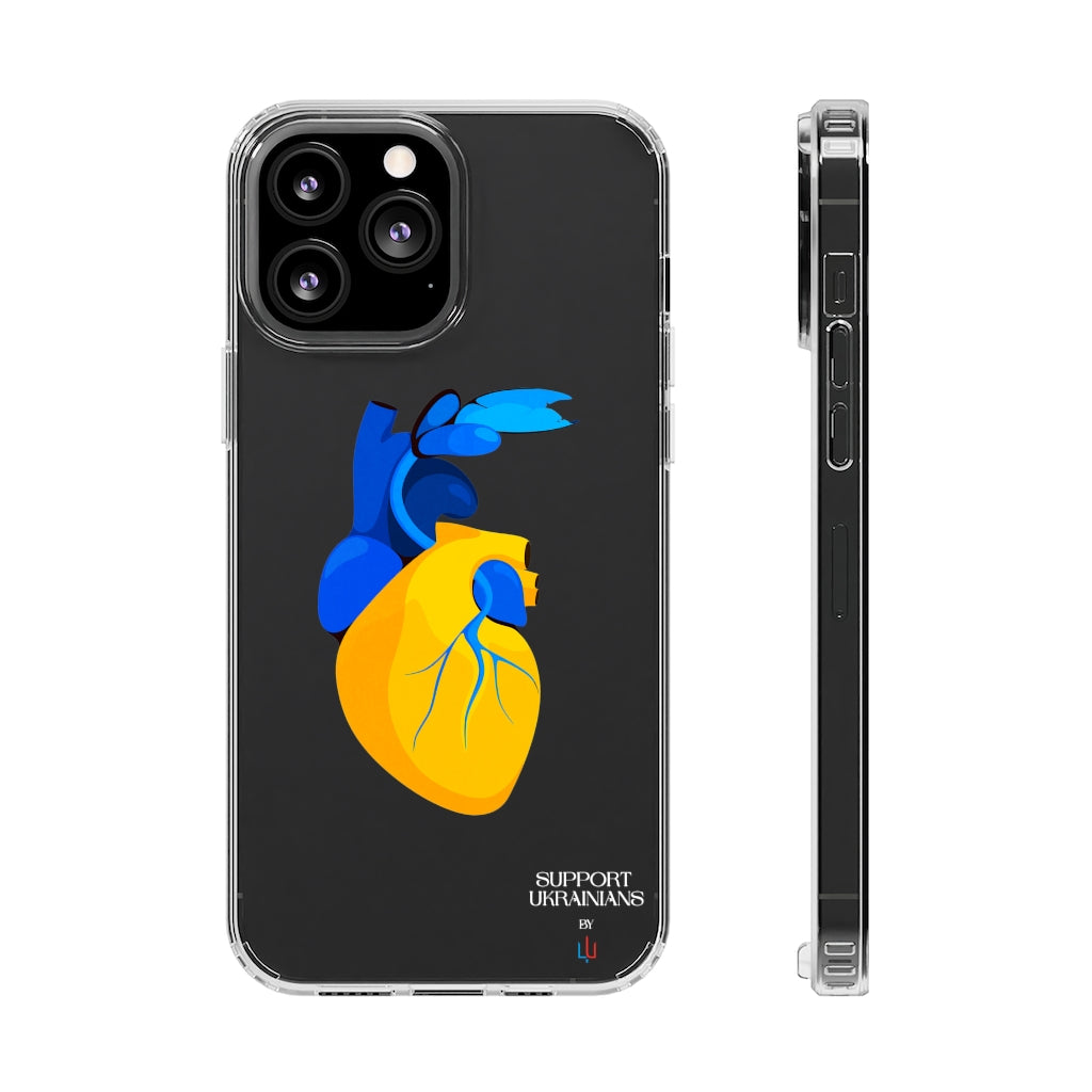 Ukraine Heart Clear Case