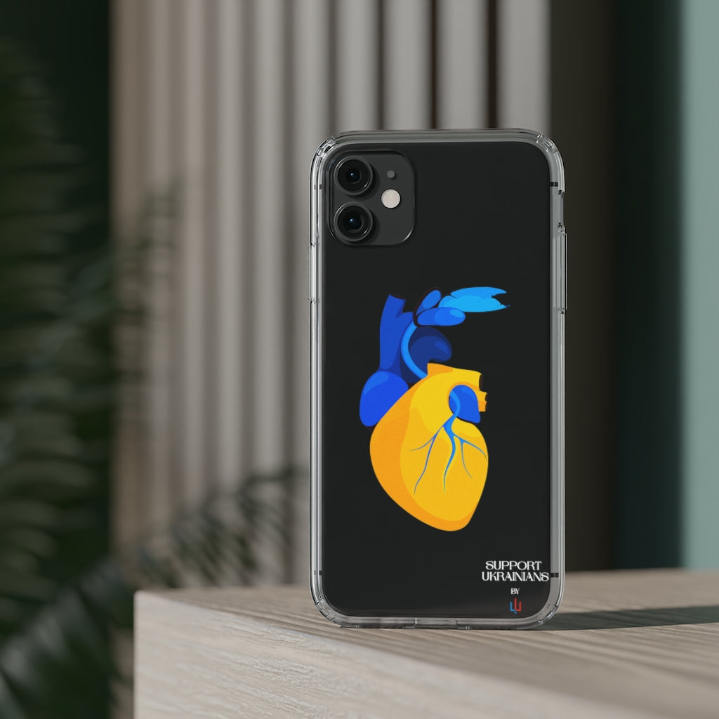 Coque transparente coeur Ukraine