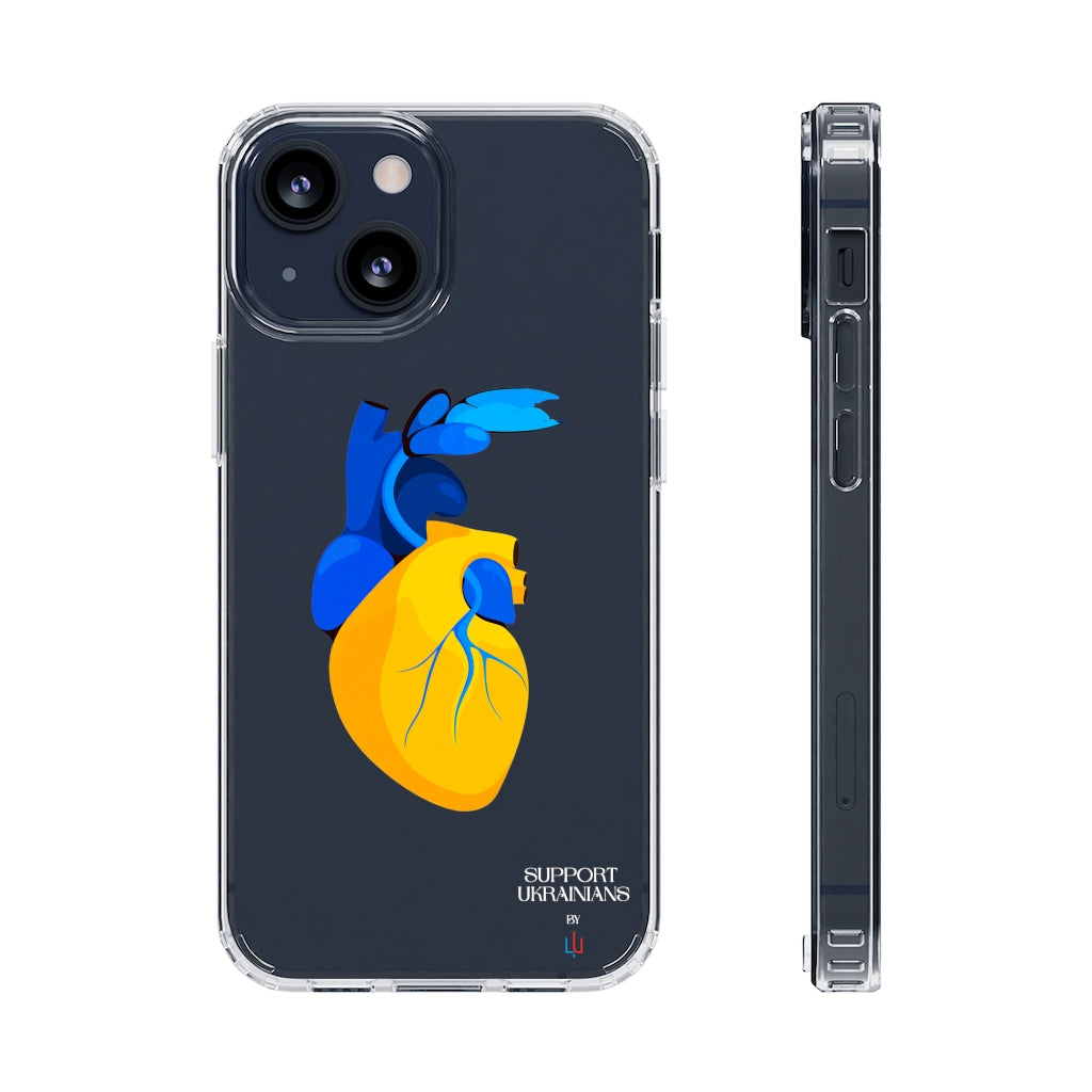 Ukraine Heart Clear Case