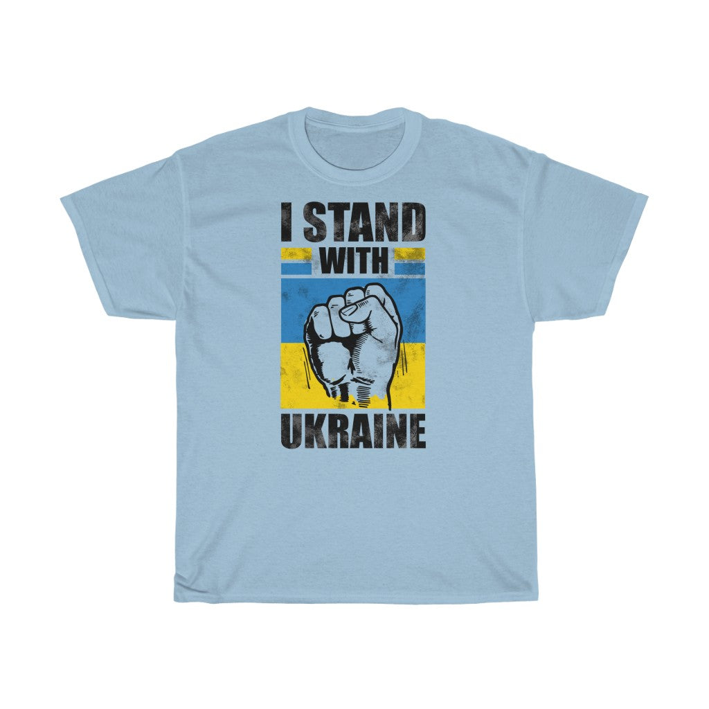 Ich stehe mit der Ukraine Unisex-Baumwoll-T-Shirt