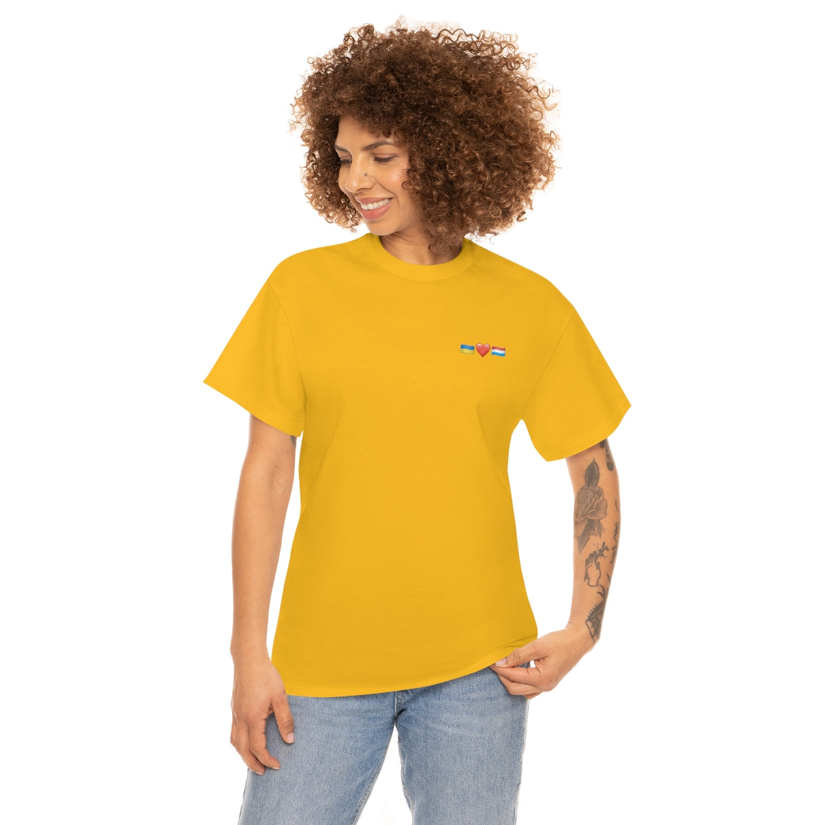 Luxemburgs Unterstützung - doppelseitiges Unisex-T-Shirt