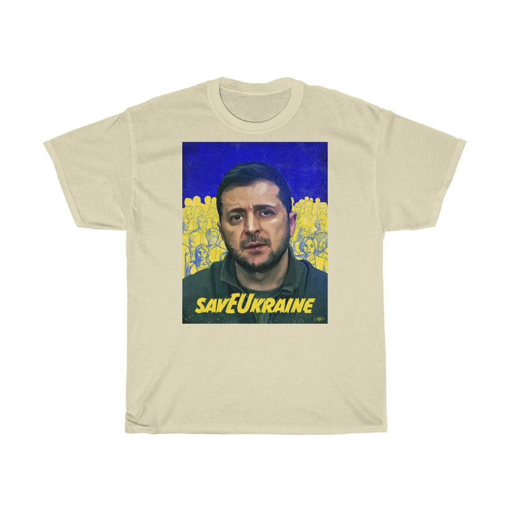 Бавовняна футболка унісекс saveEUkraine by LeonelLopes