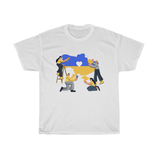 Ukraine von Polina Unisex-Baumwoll-T-Shirt