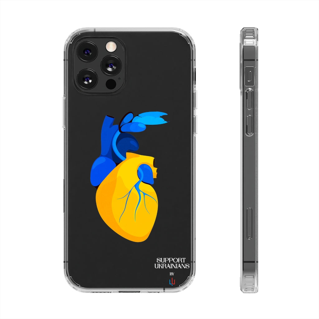 Coque transparente coeur Ukraine