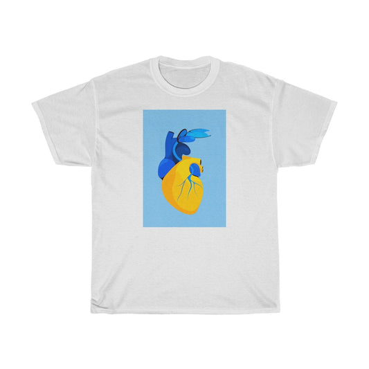 Hearts for Ukraine by Eglė Plytnikaitė Unisex Cotton T-Shirt