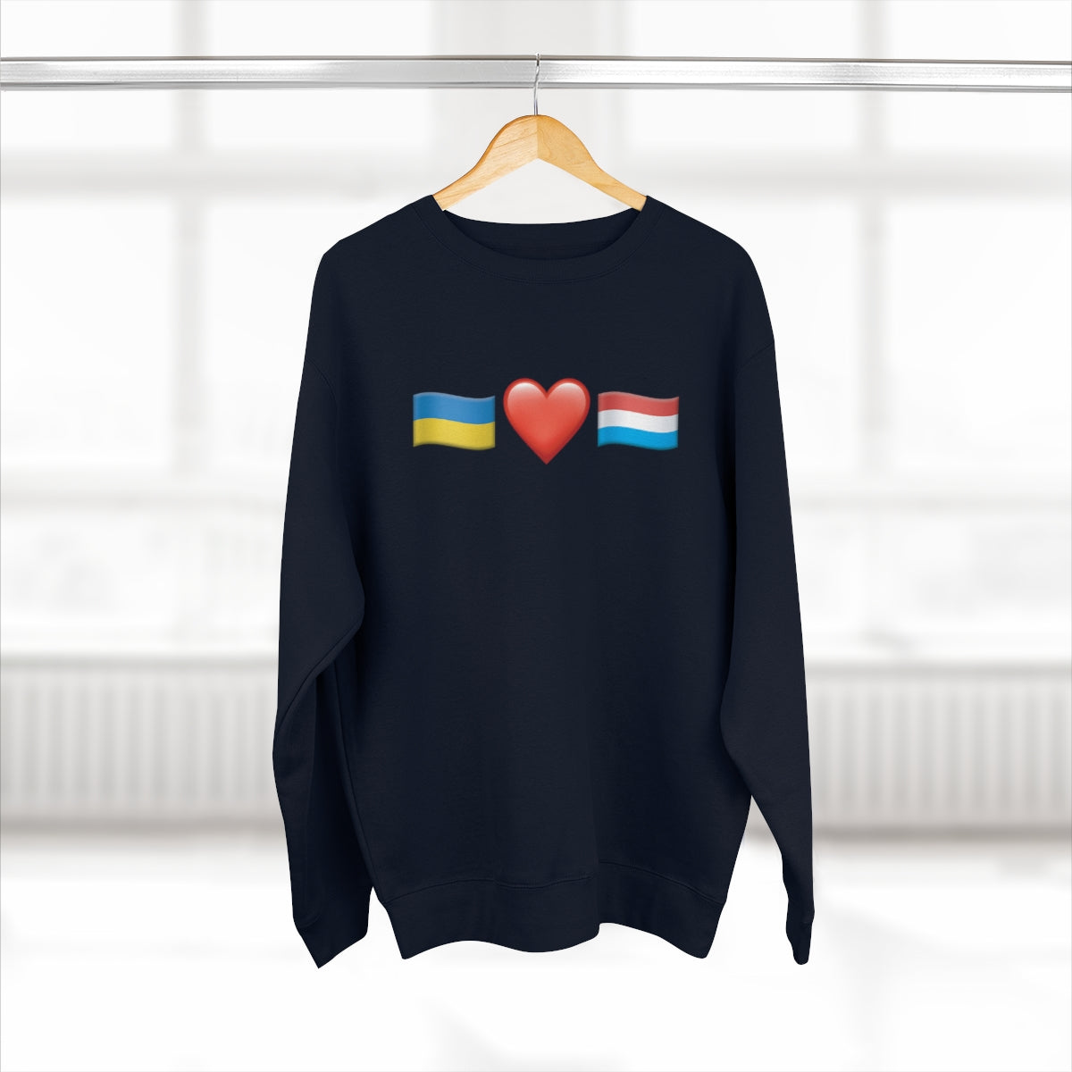 Luxembourg's Support - Unisex-Premium-Sweatshirt mit Rundhalsausschnitt