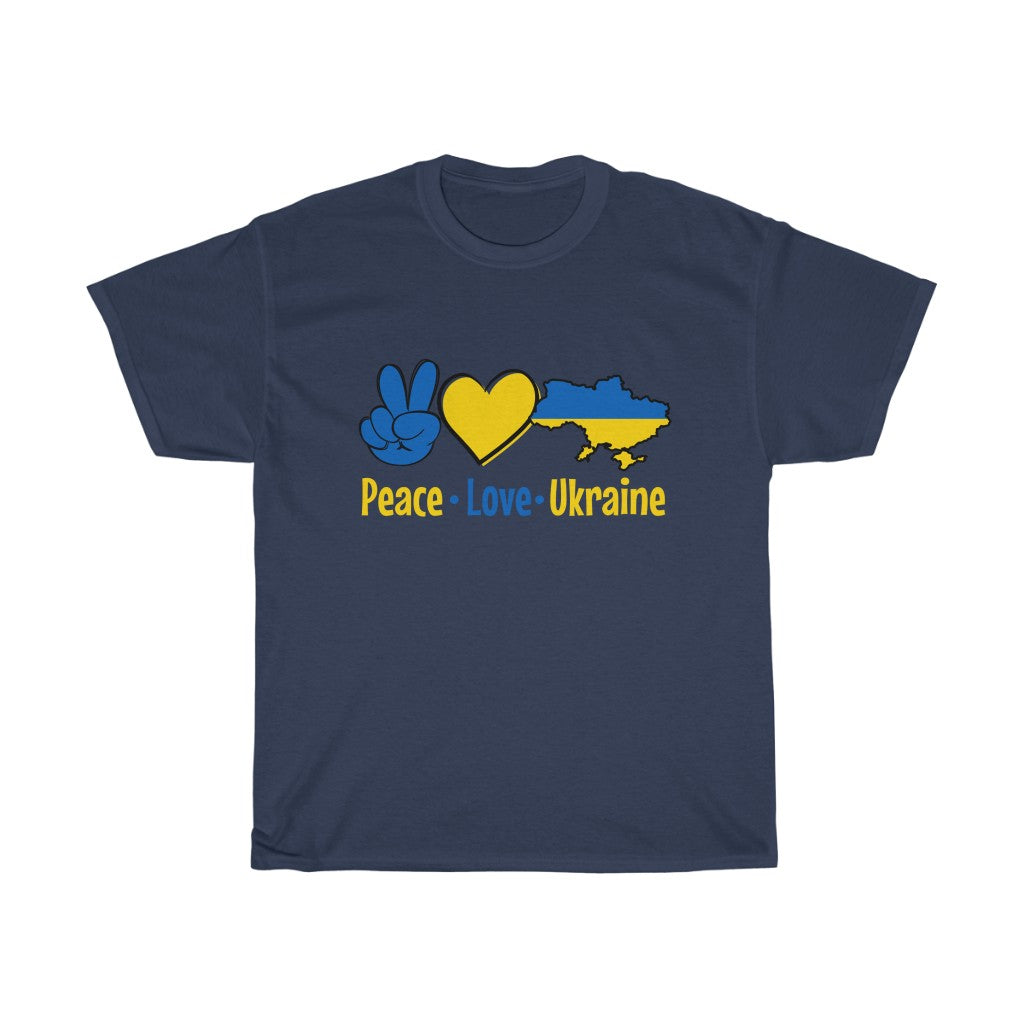 Peace Love Ukraine Unisex Cotton T-Shirt
