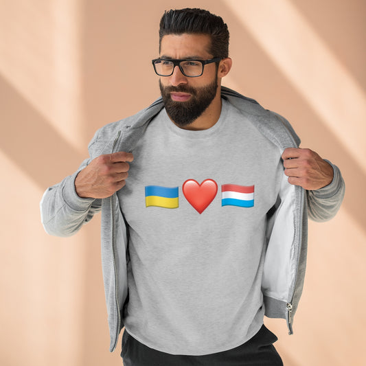 Luxembourg's Support - Unisex Premium Crewneck Sweatshirt