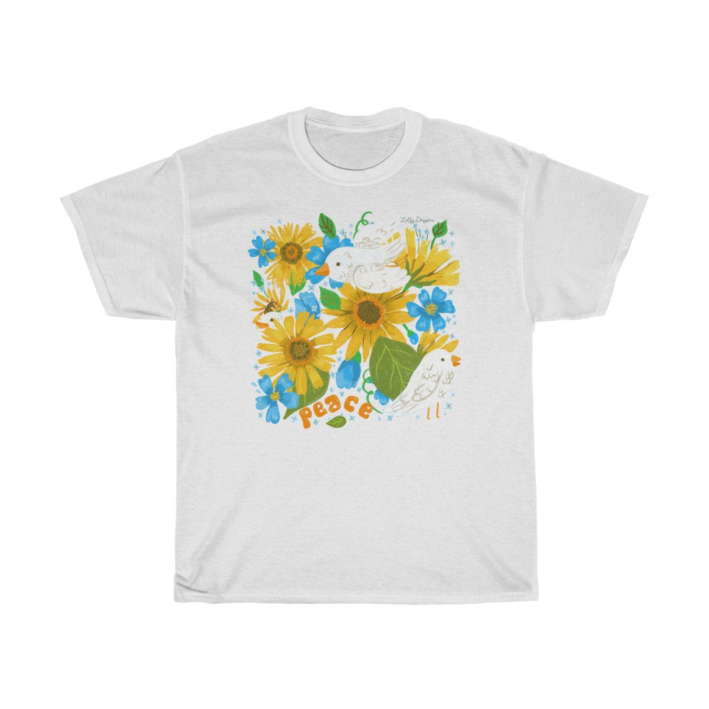 Paix pour l'Ukraine par Jolly Dragons T-shirt unisexe en coton