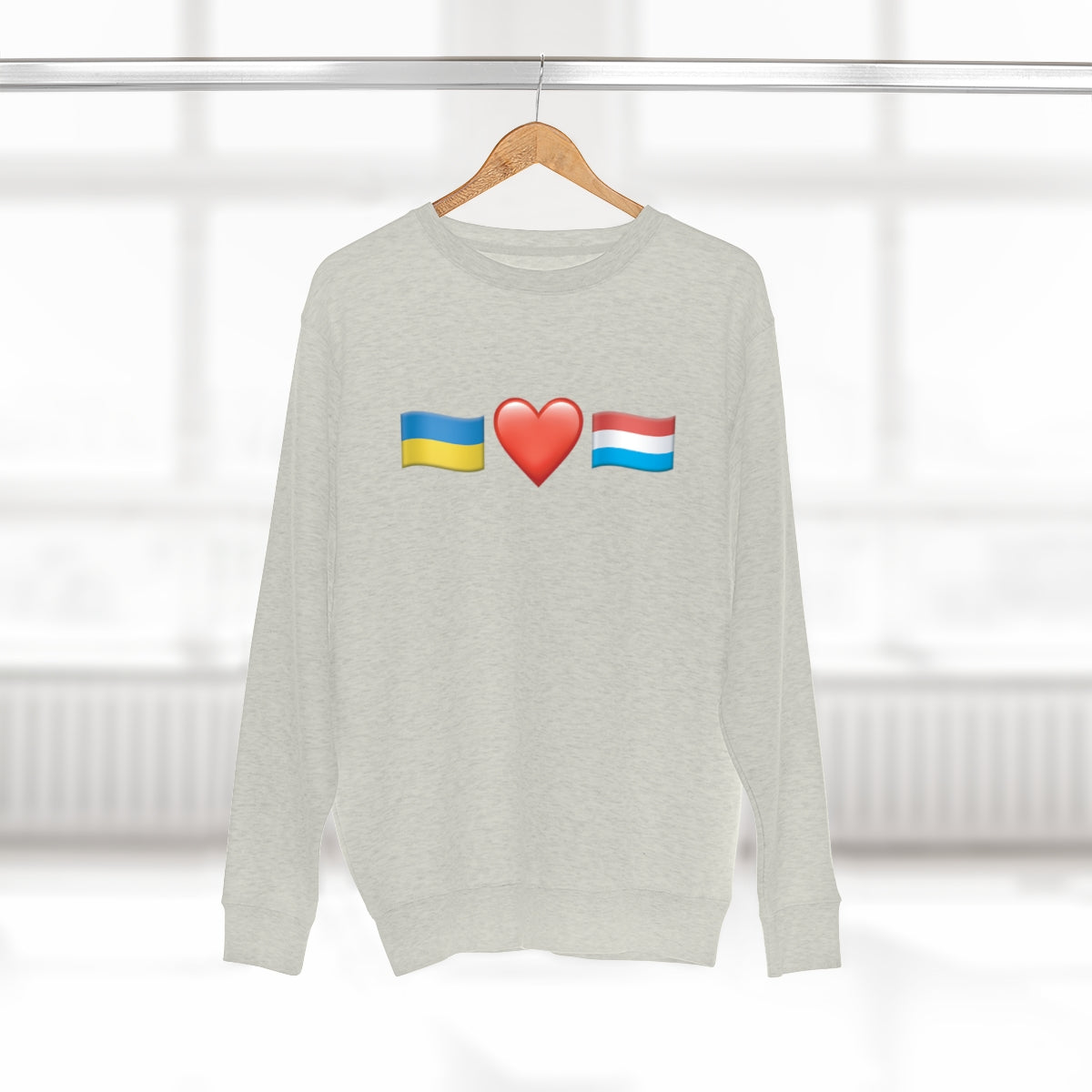 Luxembourg's Support - Sweat-shirt à col rond Premium unisexe