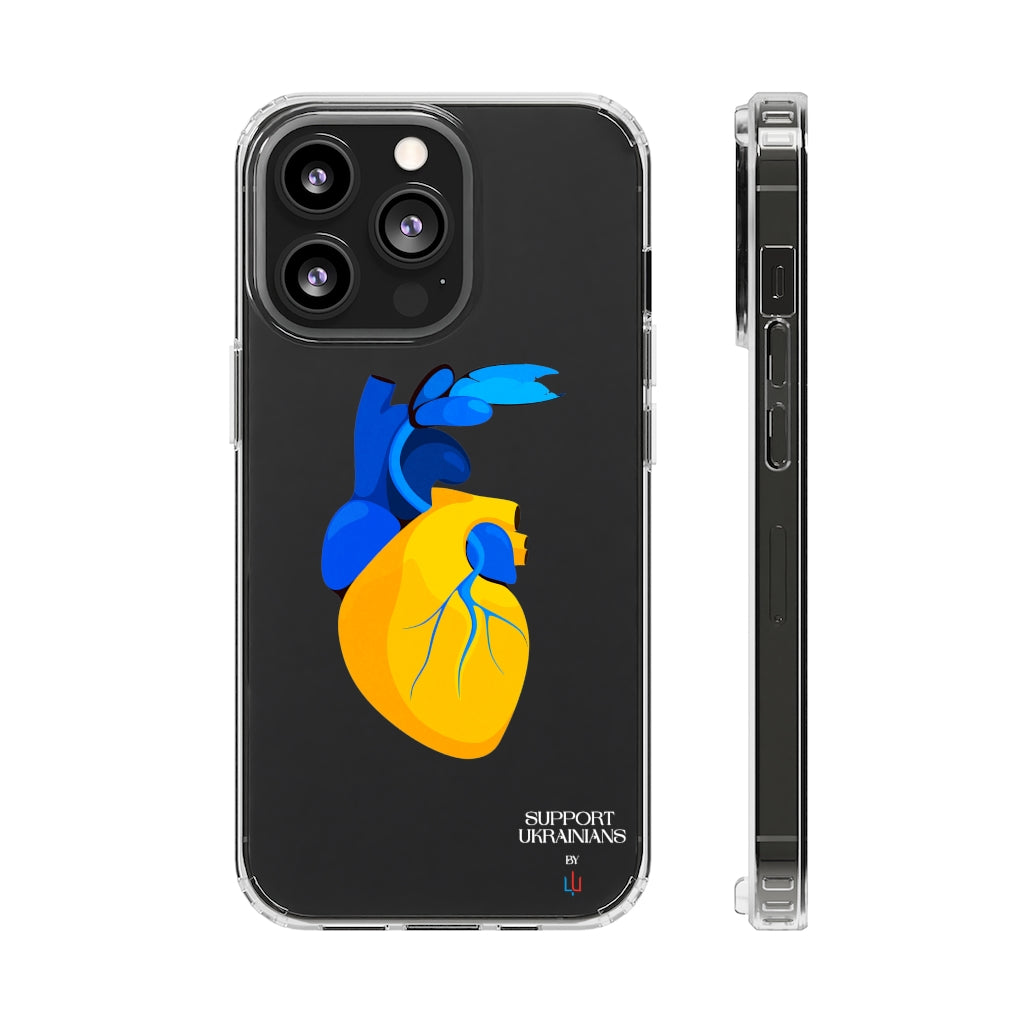 Coque transparente coeur Ukraine