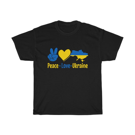 Peace Love Ukraine Unisex Cotton T-Shirt