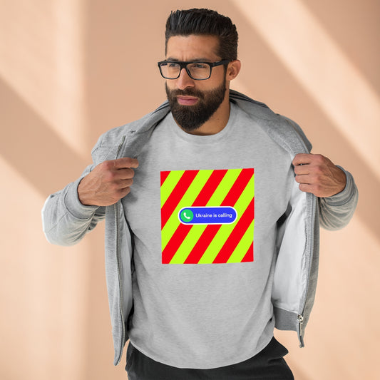 Gespendet an die Ukraine – Unisex-Premium-Sweatshirt mit Rundhalsausschnitt