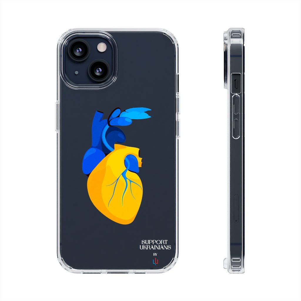 Ukraine Heart Clear Case